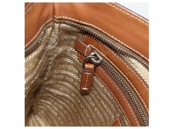 PRADA Schultertasche aus Canvas Beige Silber Authentisch ka3997 - Ansicht 20