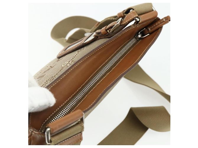 PRADA Schultertasche aus Canvas Beige Silber Authentisch ka3997 - Ansicht 6