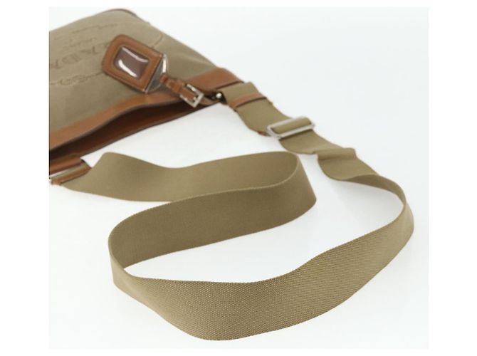 PRADA Schultertasche aus Canvas Beige Silber Authentisch ka3997 - Ansicht 7