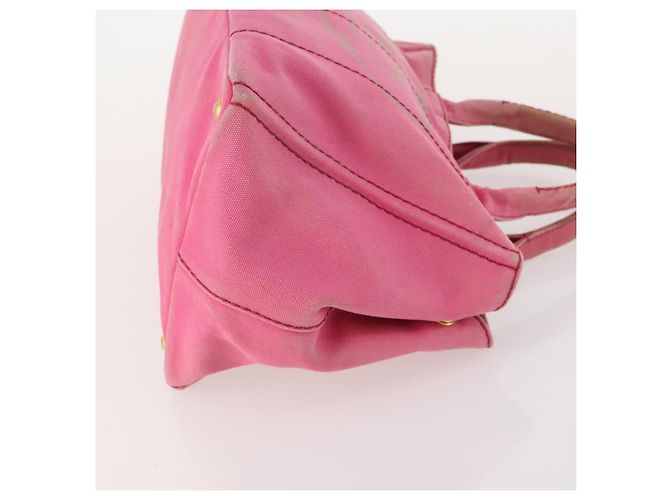 PRADA Borsa Canapa in Tela 2 Set Rosa Beige Auth 174968 - vista 12