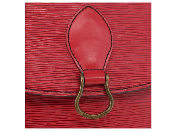 LOUIS VUITTON Borsa a Spalla Epi Saint Cloud GM Rossa M52197 LV Auth YKZ1214 Rosso - vista 14