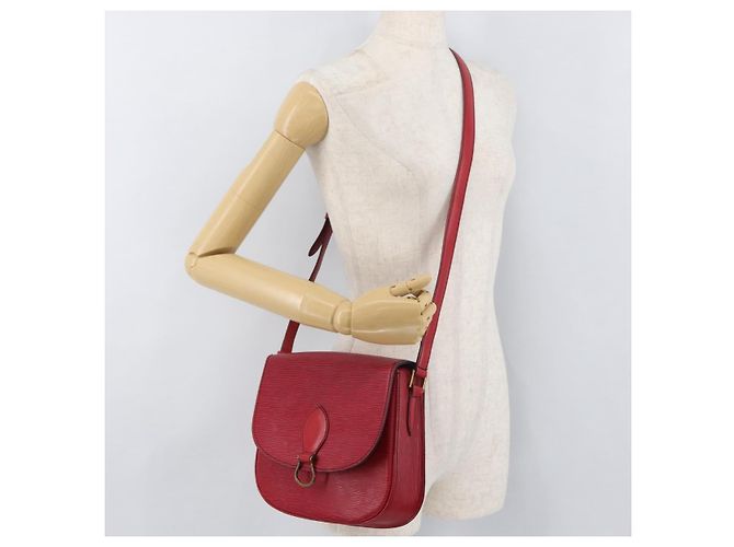 LOUIS VUITTON Borsa a Spalla Epi Saint Cloud GM Rossa M52197 LV Auth YKZ1214 Rosso - vista 22