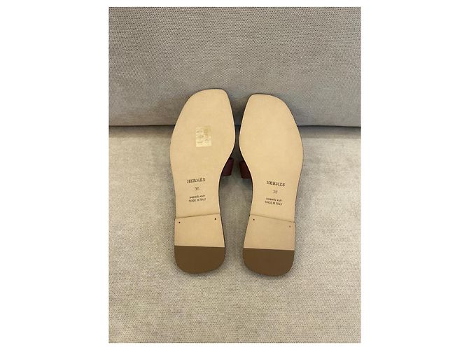 Oran Hermès Sandalen Rot - Ansicht 4