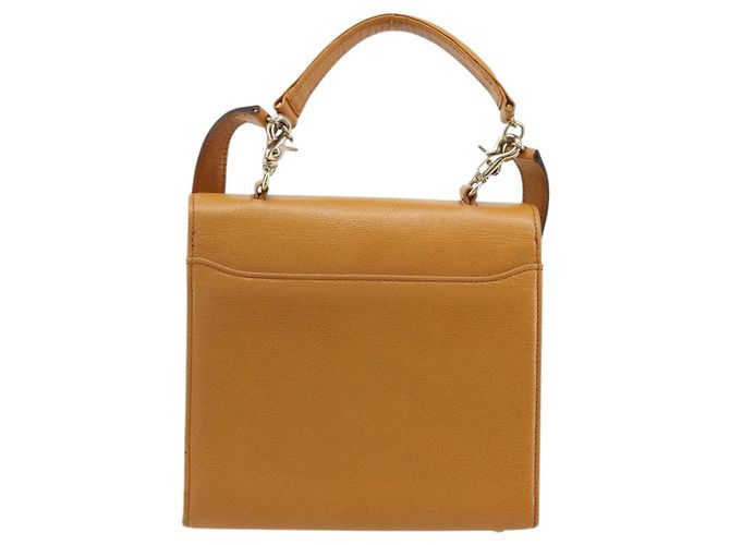 Borsa a Spalla Gianni Versace in Pelle 2 in 1 Marrone Oro Auth BA12090A D'oro - vista 3