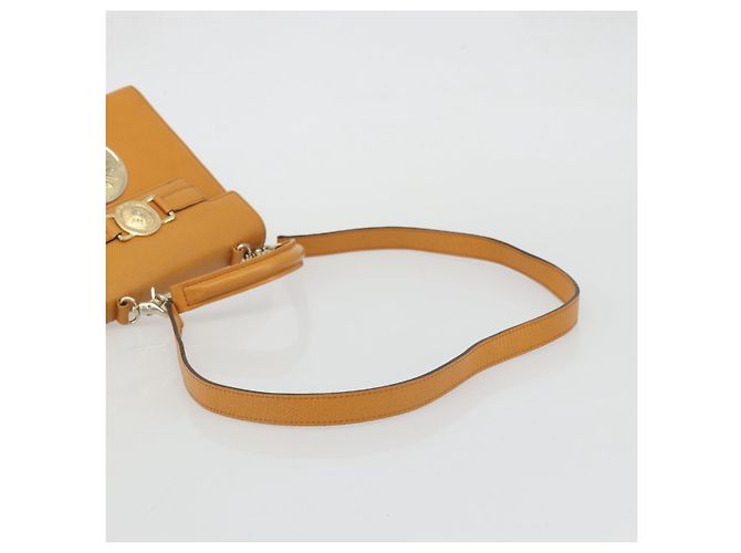 Borsa a Spalla Gianni Versace in Pelle 2 in 1 Marrone Oro Auth BA12090A D'oro - vista 9