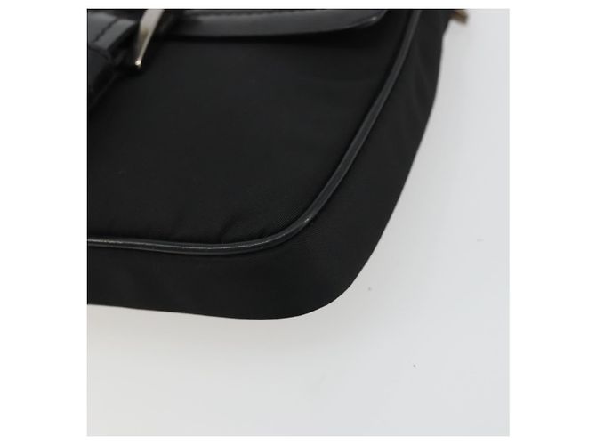Borsa a Spalla con Catena PRADA in Nylon Marrone Argento Autentica 175639A - vista 10