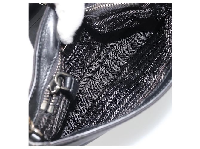 Borsa a Spalla con Catena PRADA in Nylon Marrone Argento Autentica 175639A - vista 18