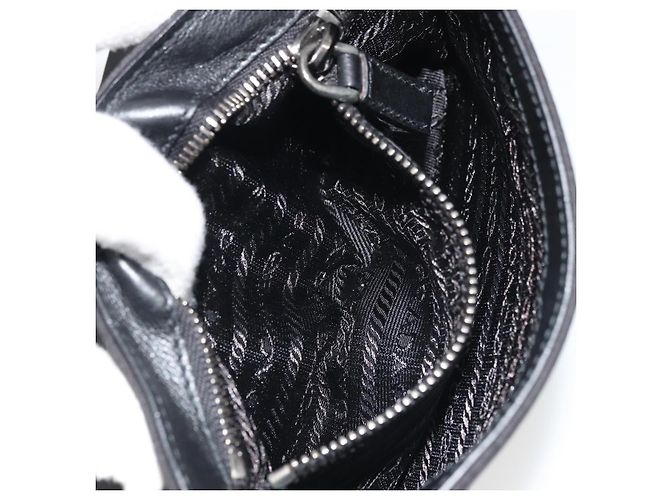 Borsa a Spalla con Catena PRADA in Nylon Marrone Argento Autentica 175639A - vista 22