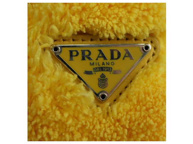 Pochette PRADA Pile Giallo Argento Auth YKZ1313M - vista 14
