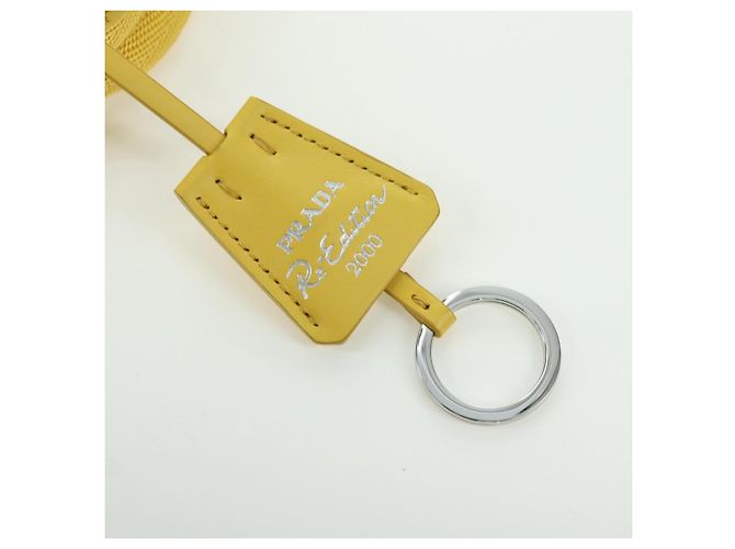 Pochette PRADA Pile Giallo Argento Auth YKZ1313M - vista 15