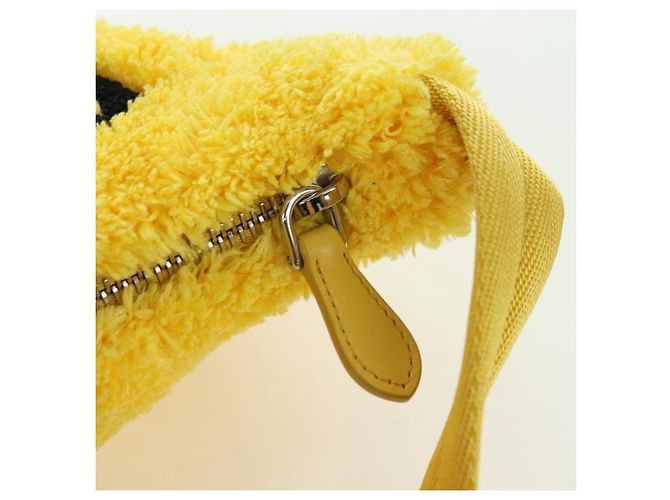 Pochette PRADA Pile Giallo Argento Auth YKZ1313M - vista 16
