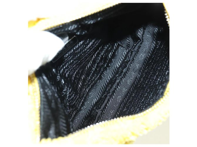 Pochette PRADA Pile Giallo Argento Auth YKZ1313M - vista 18