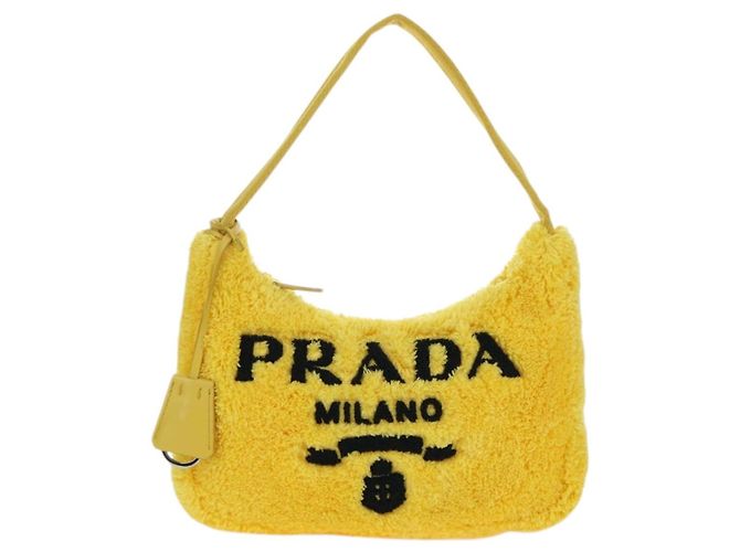Pochette PRADA Pile Giallo Argento Auth YKZ1313M - vista 2