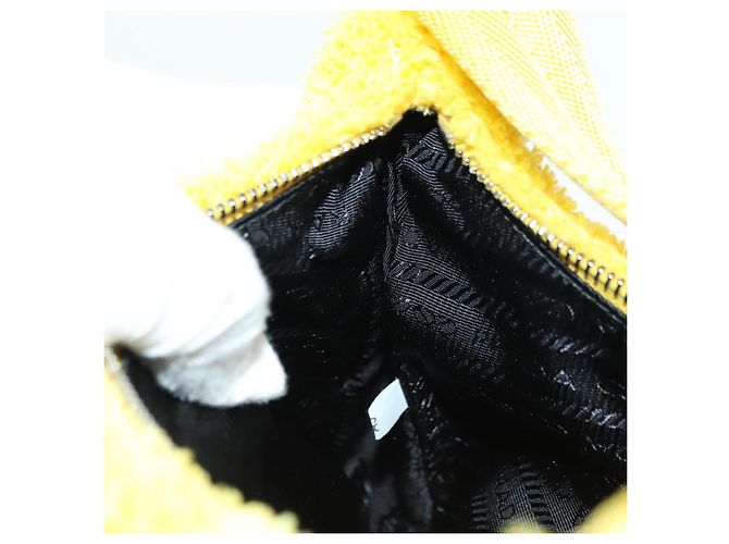 Pochette PRADA Pile Giallo Argento Auth YKZ1313M - vista 20
