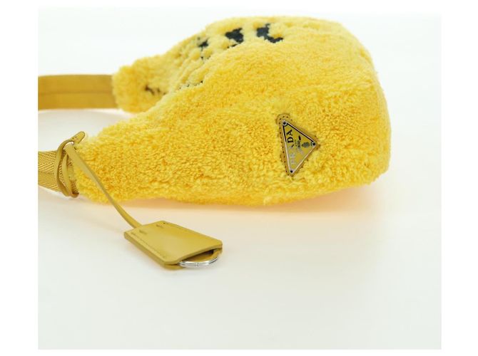 Pochette PRADA Pile Giallo Argento Auth YKZ1313M - vista 4