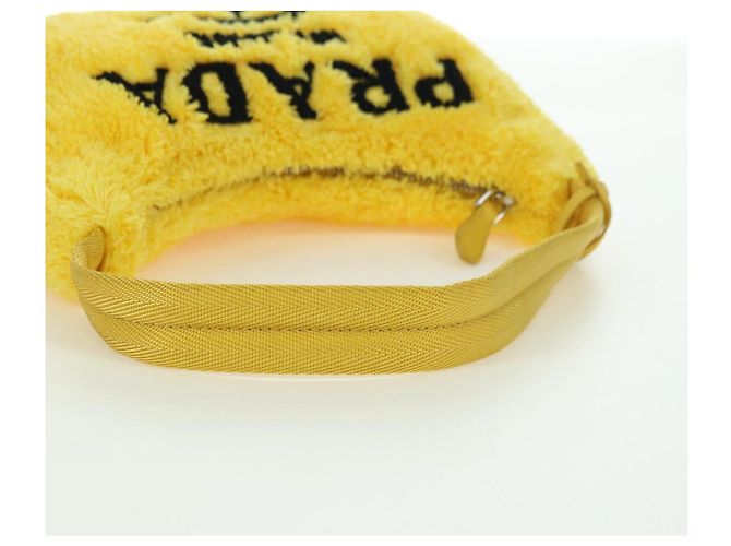 Pochette PRADA Pile Giallo Argento Auth YKZ1313M - vista 7