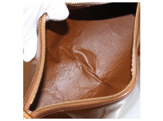 LOUIS VUITTON Borsa a Mano Monogram Vernis Bedford Bronzo M91131 LV Auth YKZ1304 - vista 17
