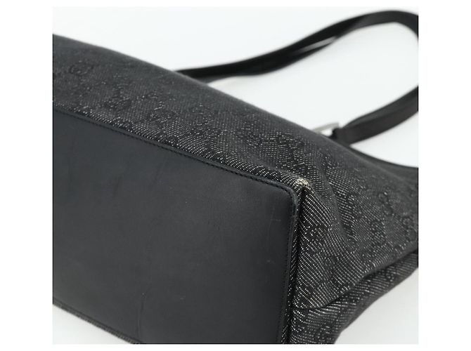 GUCCI GG Canvas Tote Bag Schwarz Silber 36173 1705 Auth 176032 - Ansicht 10