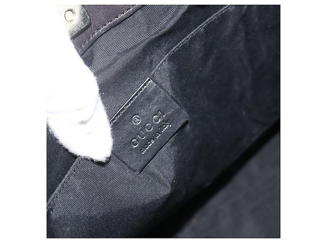 GUCCI GG Canvas Tote Bag Schwarz Silber 36173 1705 Auth 176032 - Ansicht 14