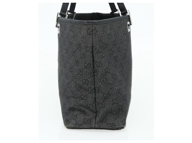 GUCCI GG Canvas Tote Bag Schwarz Silber 36173 1705 Auth 176032 - Ansicht 4