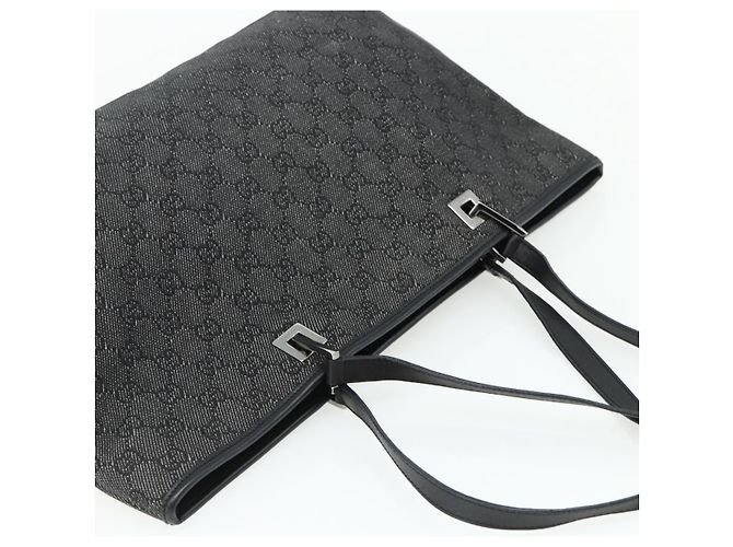 GUCCI GG Canvas Tote Bag Schwarz Silber 36173 1705 Auth 176032 - Ansicht 6