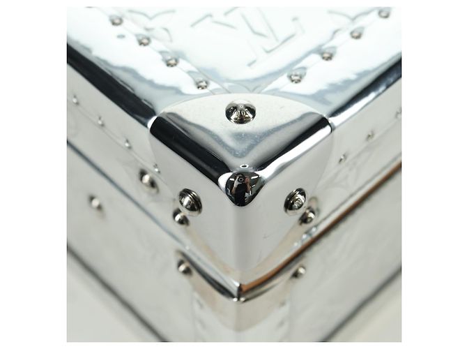 LOUIS VUITTON Monogram Specchio Cotoville 40 Baule Argento M20454 LV Auth yk20115SM - vue 10