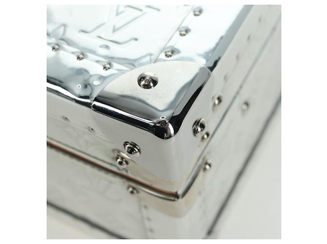 LOUIS VUITTON Monogram Specchio Cotoville 40 Baule Argento M20454 LV Auth yk20115SM - vue 11