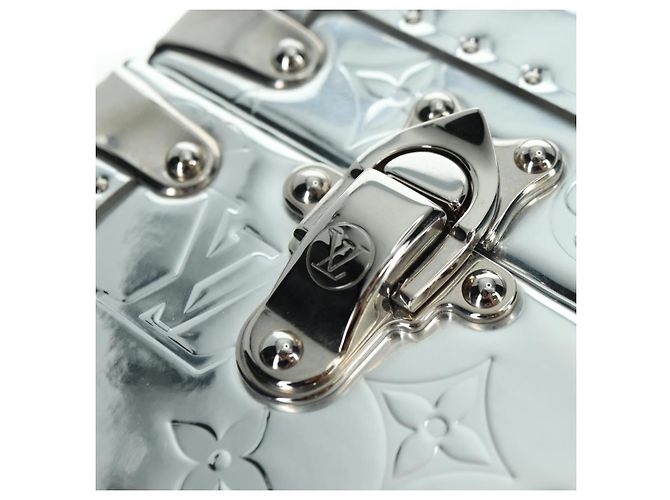 LOUIS VUITTON Monogram Specchio Cotoville 40 Baule Argento M20454 LV Auth yk20115SM - vue 15