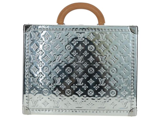LOUIS VUITTON Monogram Specchio Cotoville 40 Baule Argento M20454 LV Auth yk20115SM - vue 3