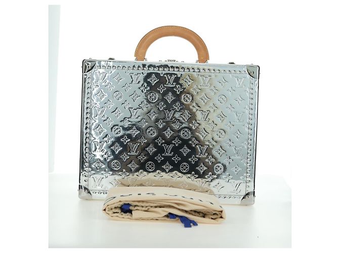 LOUIS VUITTON Monogram Specchio Cotoville 40 Baule Argento M20454 LV Auth yk20115SM - vue 36