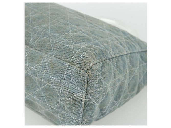 Borsa Canage Christian Dior in denim blu argento autentica 176133 - vista 10