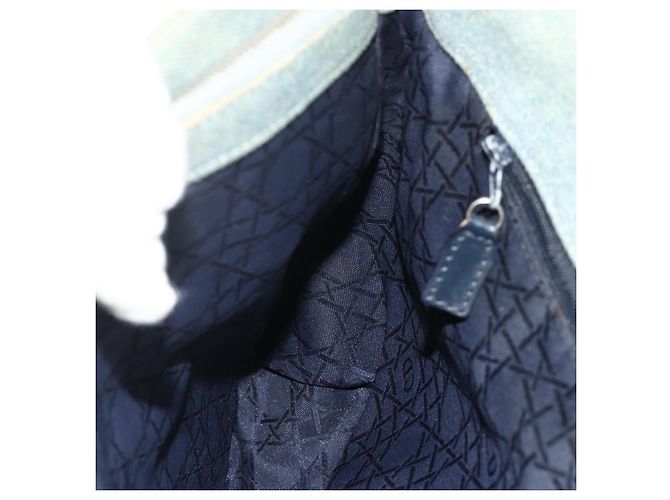 Borsa Canage Christian Dior in denim blu argento autentica 176133 - vista 18