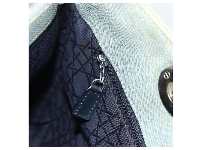 Borsa Canage Christian Dior in denim blu argento autentica 176133 - vista 19