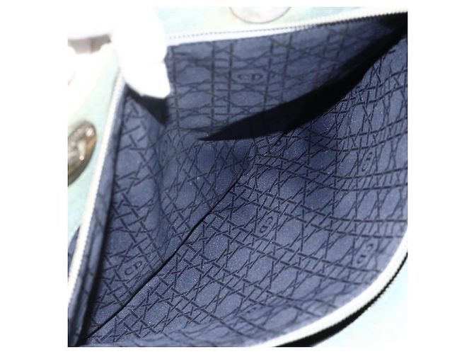 Borsa Canage Christian Dior in denim blu argento autentica 176133 - vista 22