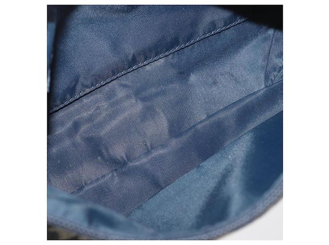 Christian Dior Trotter Canvas Accessory Pouch Navy Silver Auth mr2400 Silvery Navy blue - view 16