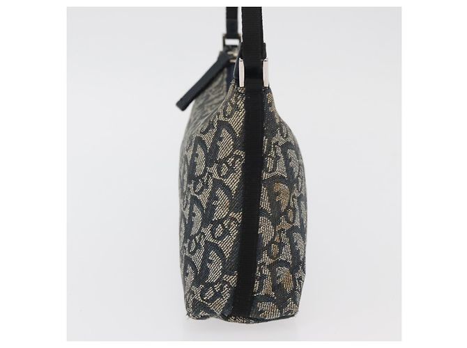 Christian Dior Trotter Canvas Accessory Pouch Navy Silver Auth mr2400 Silvery Navy blue - view 4