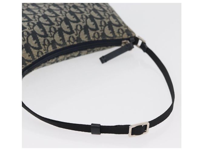 Christian Dior Trotter Canvas Accessory Pouch Navy Silver Auth mr2400 Silvery Navy blue - view 7