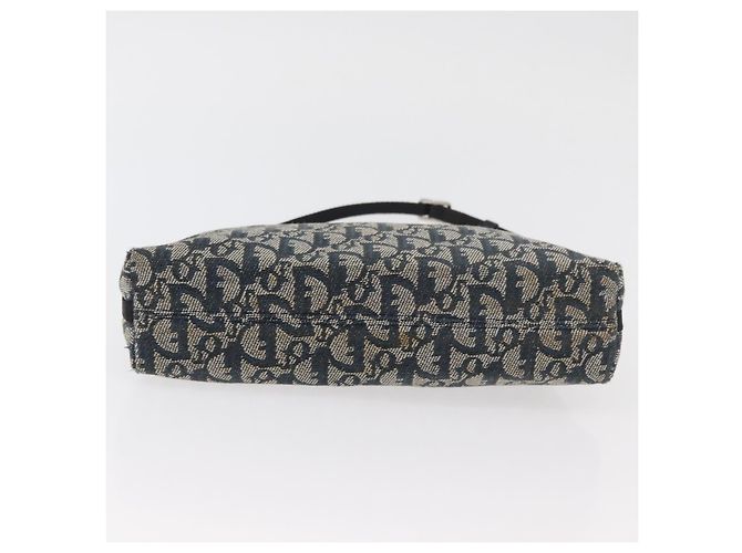Christian Dior Trotter Canvas Accessory Pouch Navy Silver Auth mr2400 Silvery Navy blue - view 9