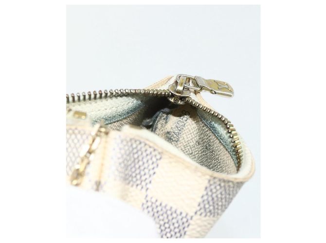 LOUIS VUITTON Pochette Cles Damier Azur Monedero N62659 LV Auth 176512 - vista 18