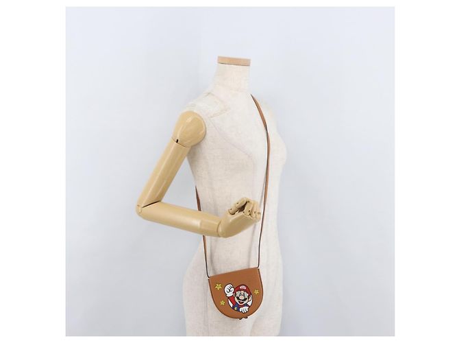 LOEWE - Pochette Super Mario Super Mario in pelle marrone Auth 167232SM - vista 28