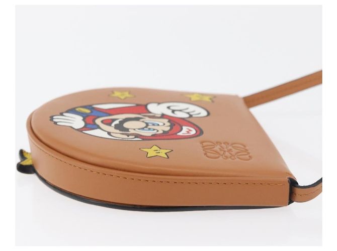 LOEWE - Pochette Super Mario Super Mario in pelle marrone Auth 167232SM - vista 3