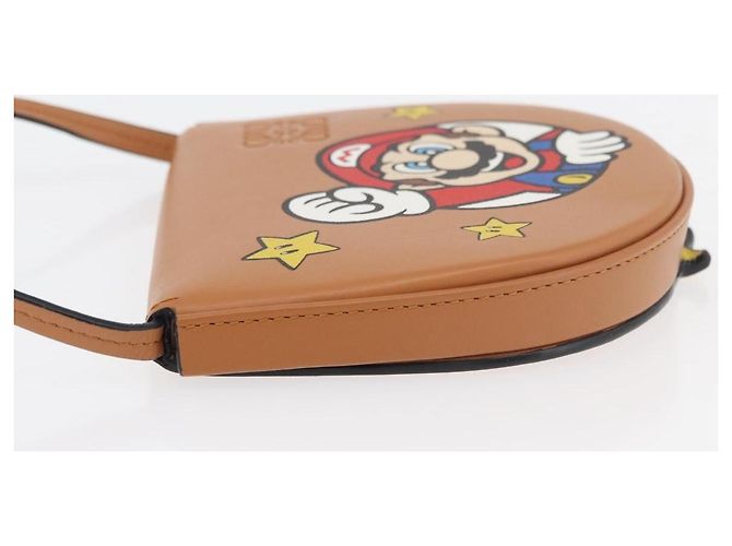 LOEWE - Pochette Super Mario Super Mario in pelle marrone Auth 167232SM - vista 4