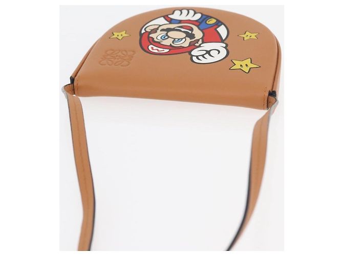 LOEWE - Pochette Super Mario Super Mario in pelle marrone Auth 167232SM - vista 6