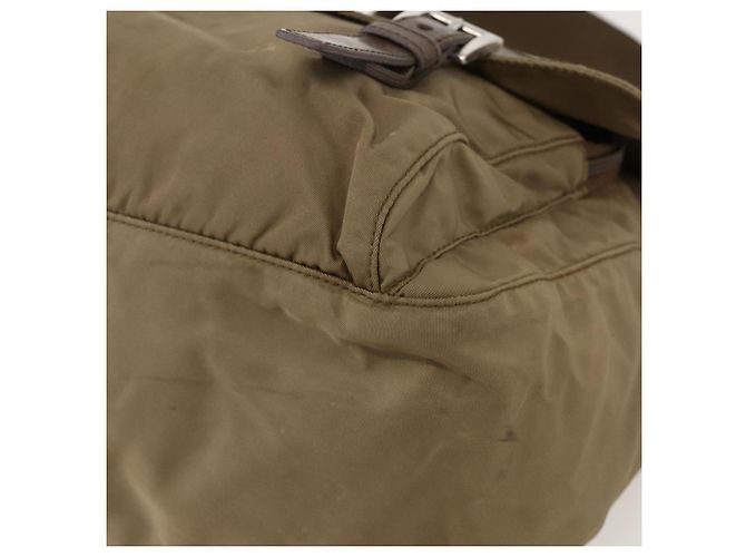 Borsa a Spalla PRADA Nylon Beige Argento Autentica 175788 - vista 10