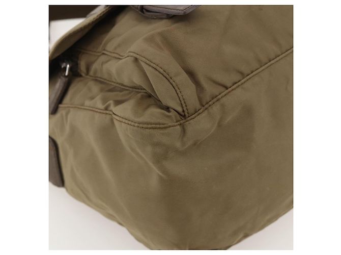 Borsa a Spalla PRADA Nylon Beige Argento Autentica 175788 - vista 11