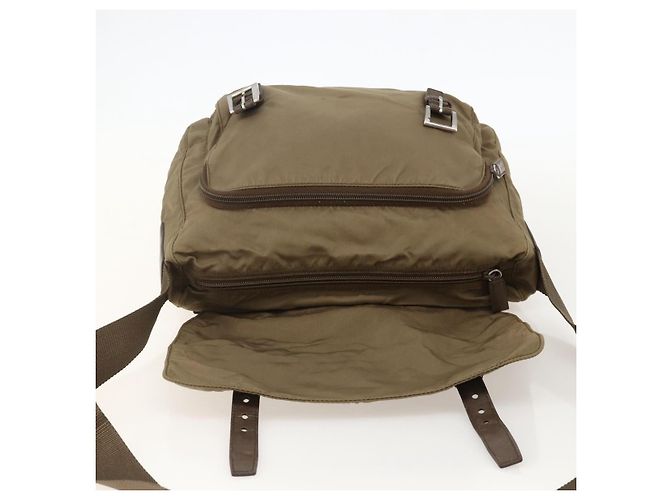 Borsa a Spalla PRADA Nylon Beige Argento Autentica 175788 - vista 18