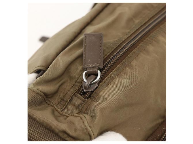Borsa a Spalla PRADA Nylon Beige Argento Autentica 175788 - vista 19