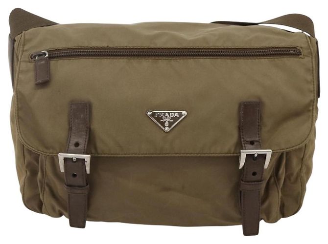 Borsa a Spalla PRADA Nylon Beige Argento Autentica 175788 - vista 2