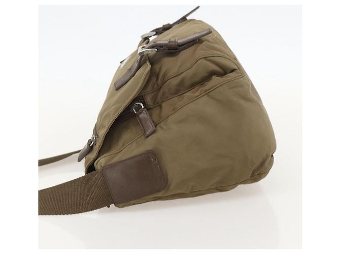 Borsa a Spalla PRADA Nylon Beige Argento Autentica 175788 - vista 4