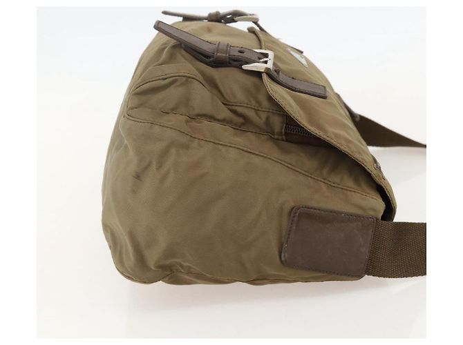 Borsa a Spalla PRADA Nylon Beige Argento Autentica 175788 - vista 5
